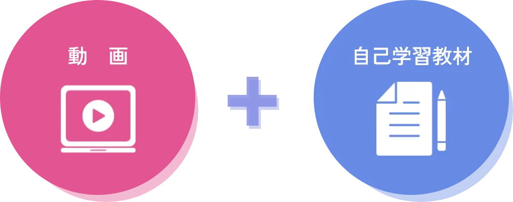動画+自己学習教材